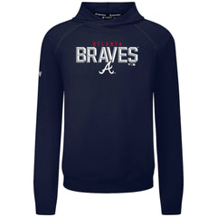 Atlanta Braves Levelwear Mandate Carve Tri-Blend Hoodie Navy