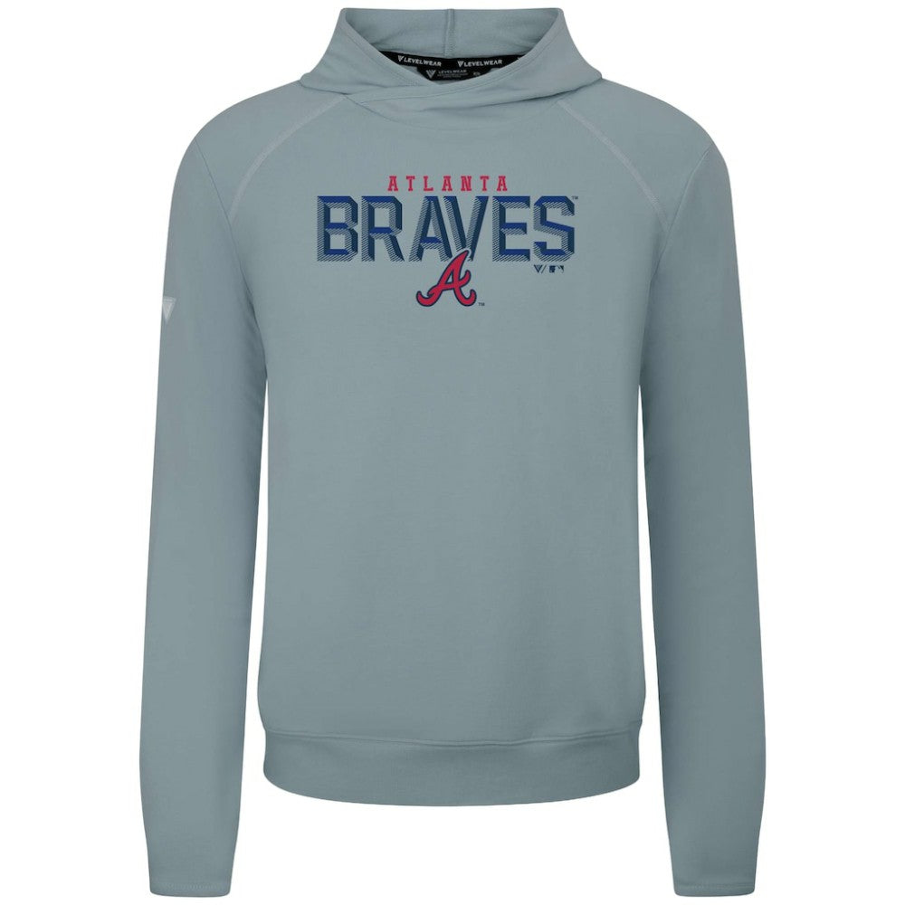 Atlanta Braves Levelwear Mandate Carve Tri-Blend Hoodie Gray