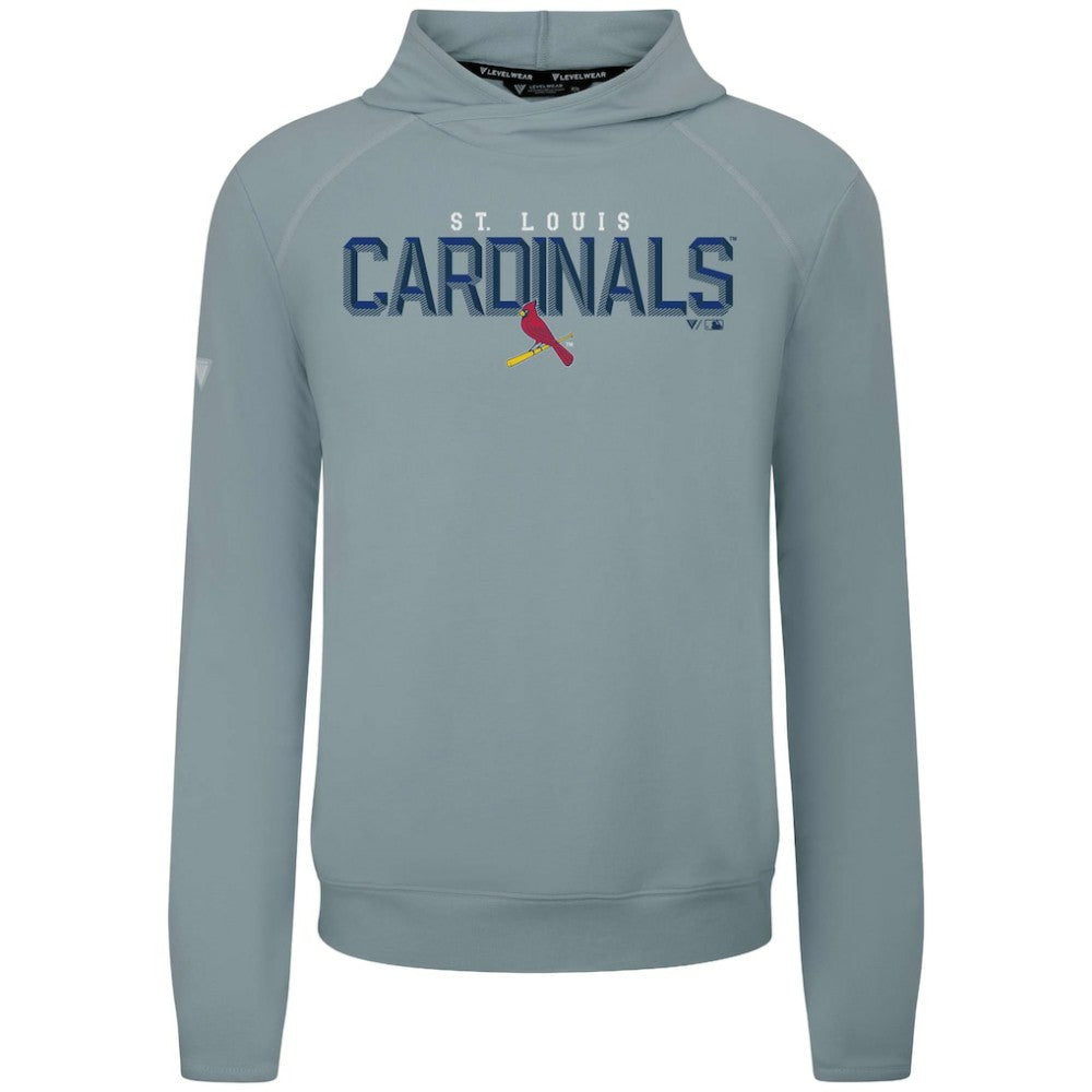 St. Louis Cardinals Levelwear Mandate Carve Tri-Blend Hoodie Gray