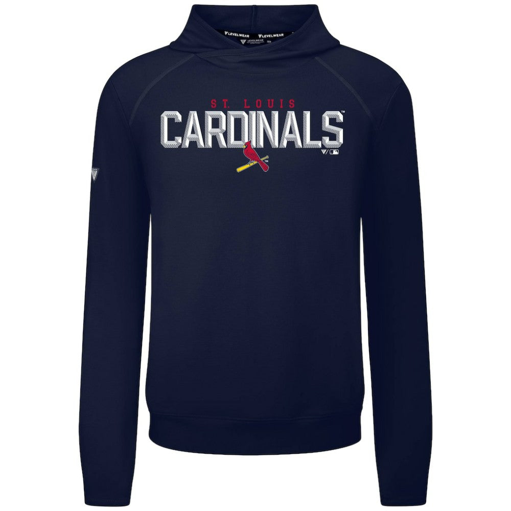 St. Louis Cardinals Levelwear Mandate Carve Tri-Blend Hoodie Navy