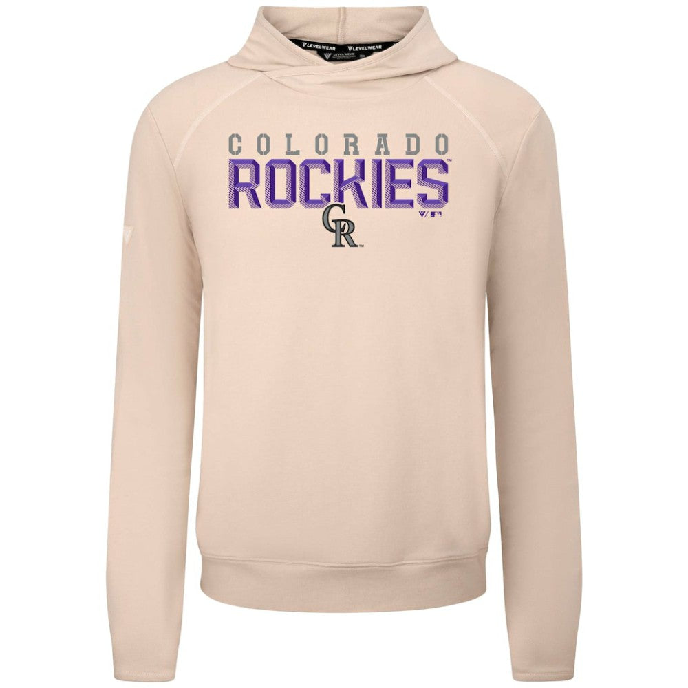 Colorado Rockies Levelwear Mandate Carve Tri-Blend Hoodie Khaki