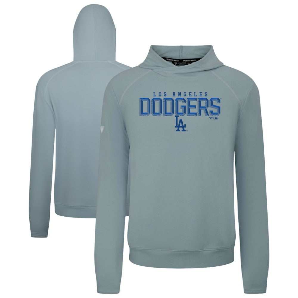 Los Angeles Dodgers Levelwear Mandate Carve Tri-Blend Hoodie Gray