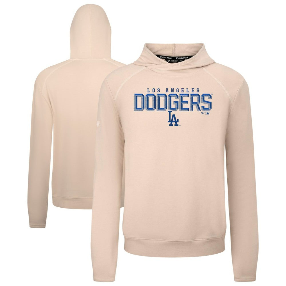 Los Angeles Dodgers Levelwear Mandate Carve Tri-Blend Hoodie Khaki