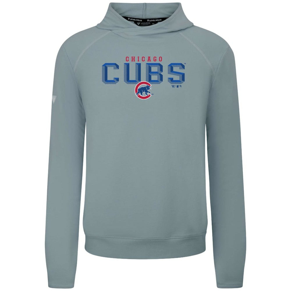 Chicago Cubs Levelwear Mandate Carve Tri-Blend Hoodie Gray