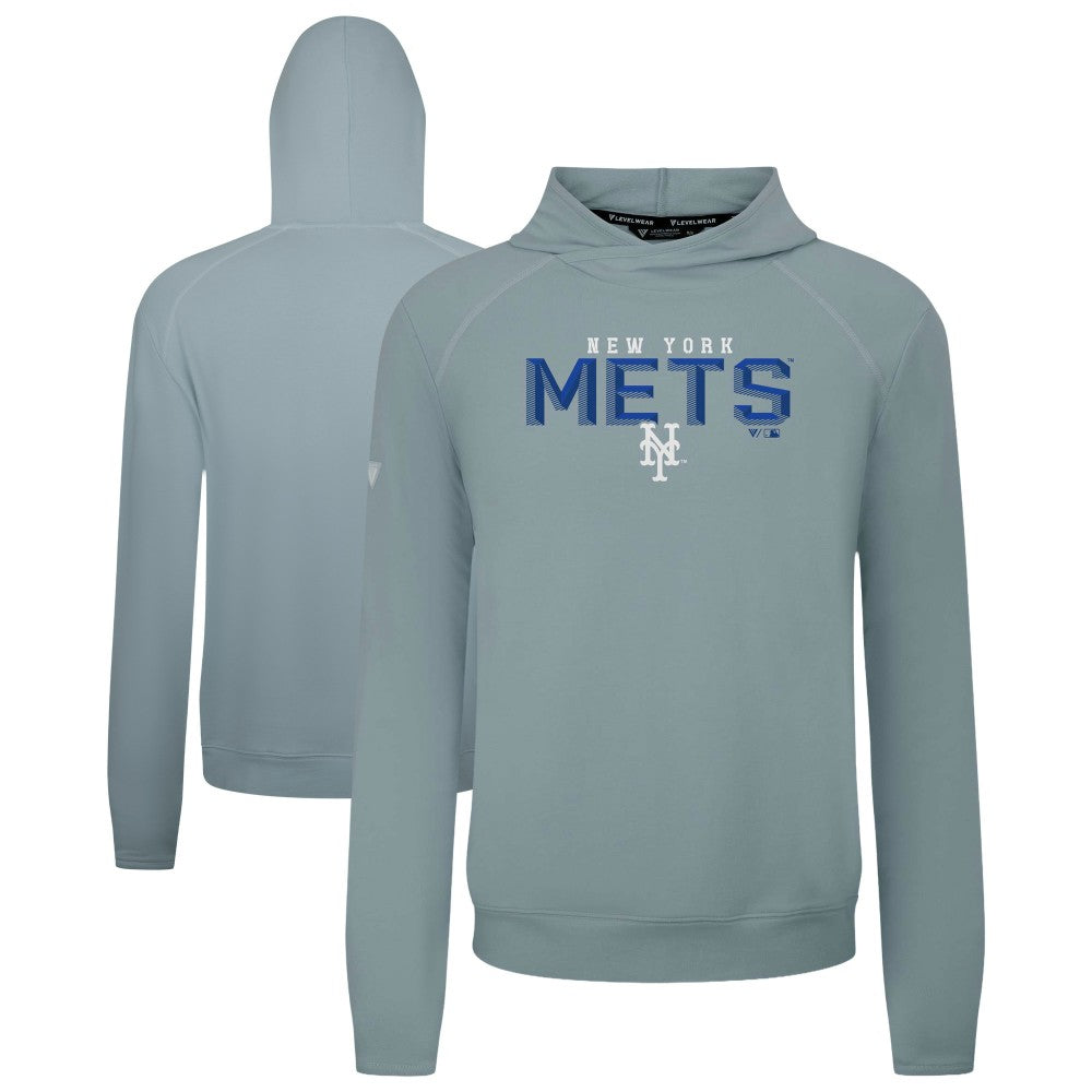 New York Mets Levelwear Mandate Carve Tri-Blend Hoodie Gray