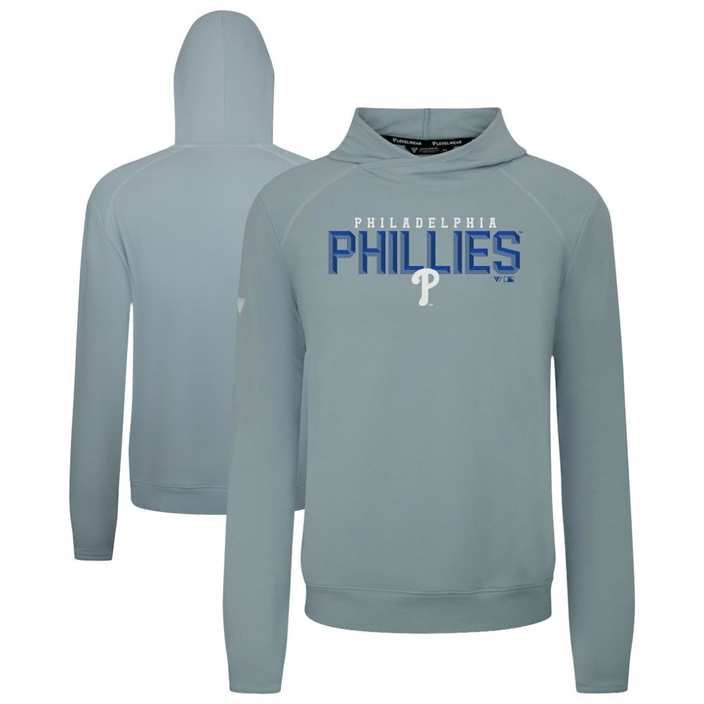 Philadelphia Phillies Levelwear Mandate Carve Tri-Blend Hoodie Gray