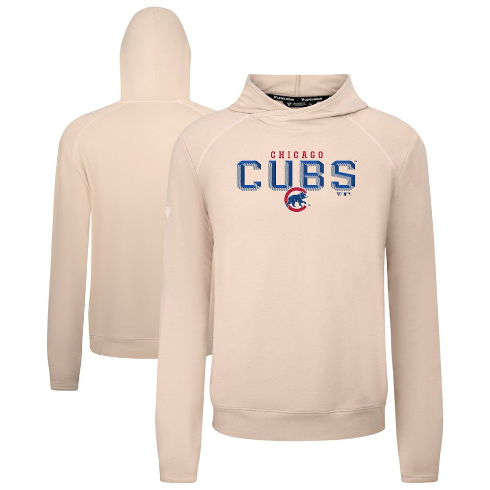 Chicago Cubs Levelwear Mandate Carve Tri-Blend Hoodie Khaki