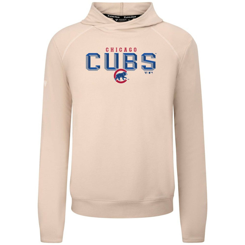 Chicago Cubs Levelwear Mandate Carve Tri-Blend Hoodie Khaki