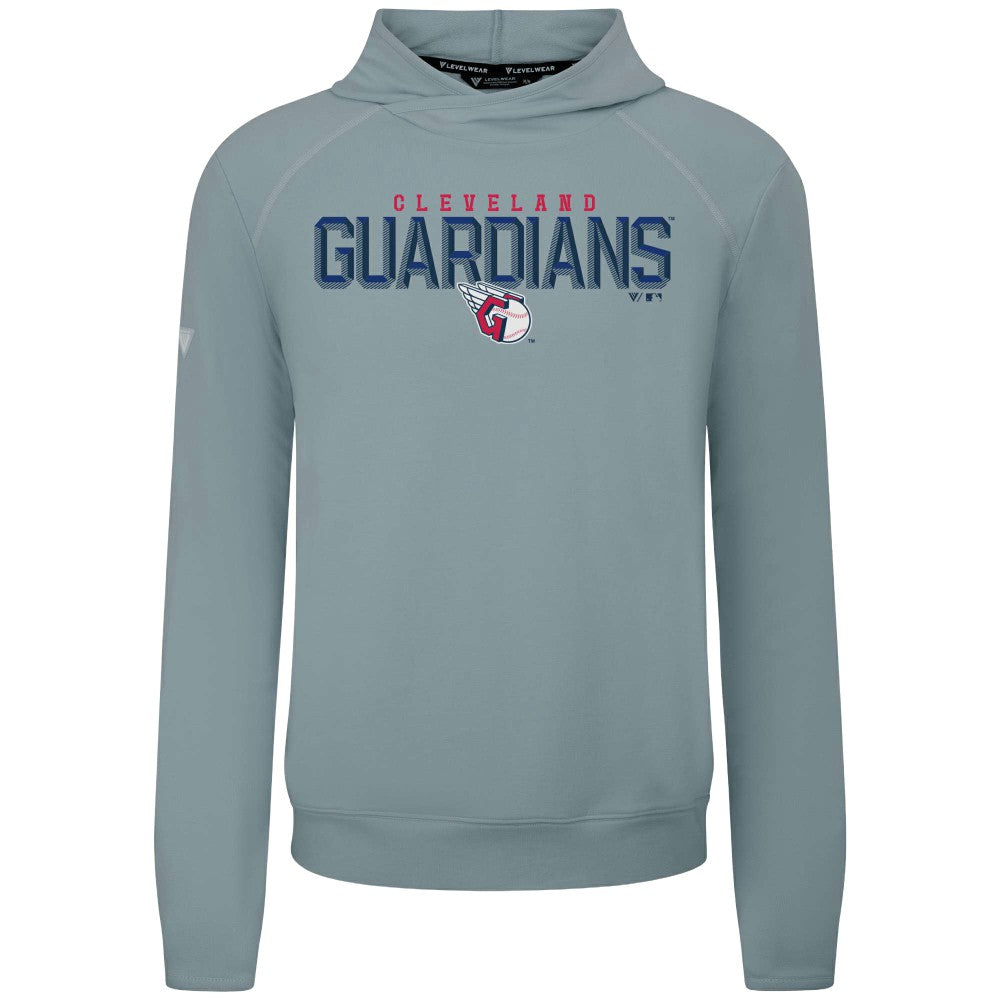 Cleveland Guardians Levelwear Mandate Carve Tri-Blend Hoodie Gray