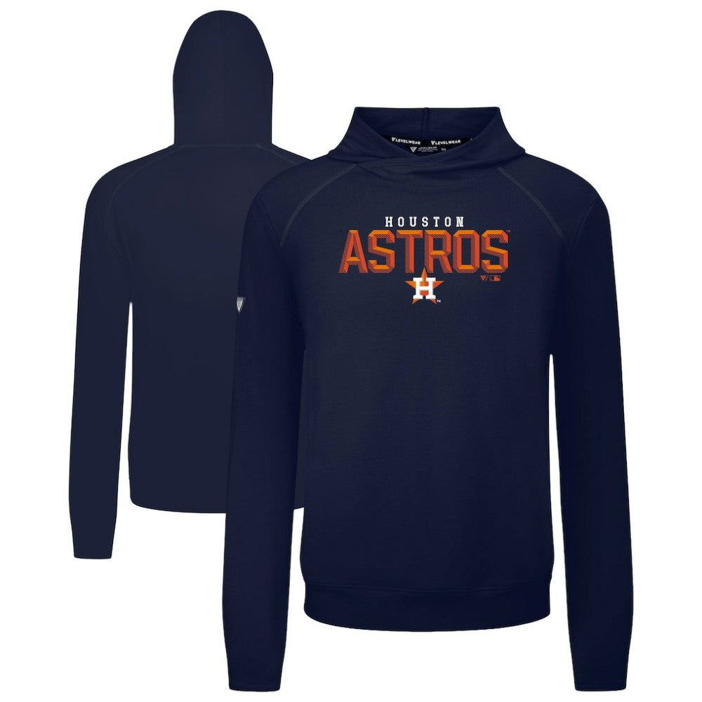 Houston Astros Levelwear Mandate Carve Tri-Blend Hoodie Navy