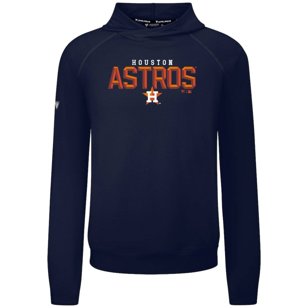 Houston Astros Levelwear Mandate Carve Tri-Blend Hoodie Navy
