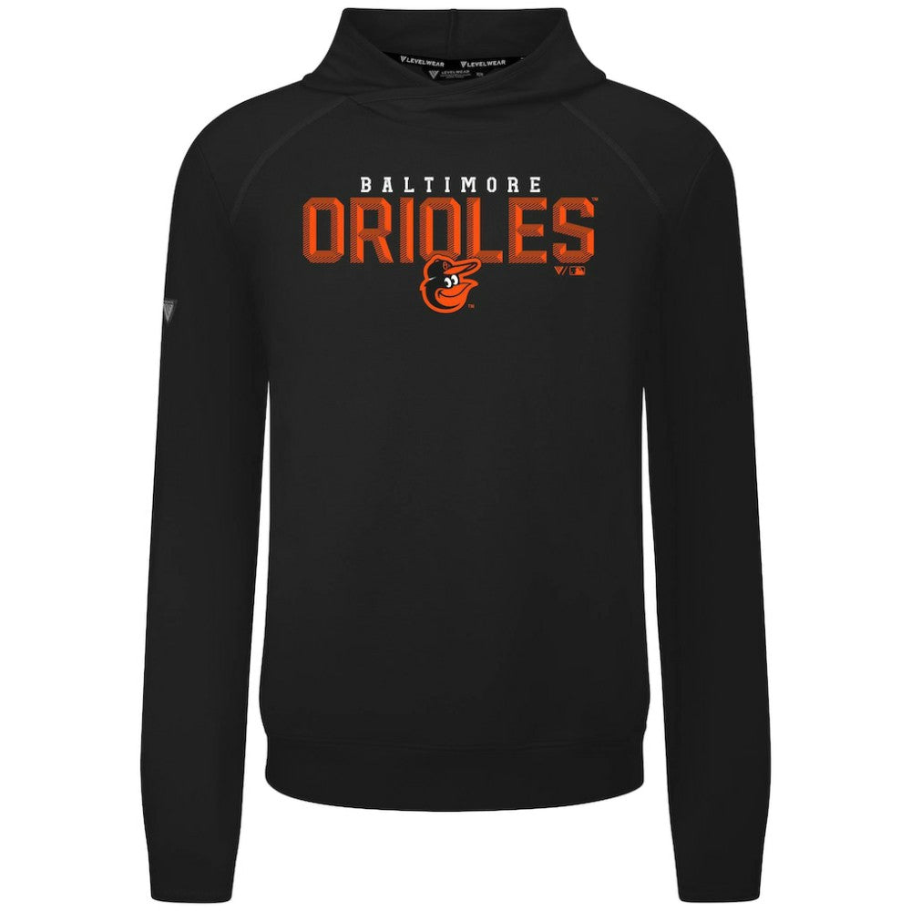 Baltimore Orioles Levelwear Mandate Carve Tri-Blend Hoodie Black