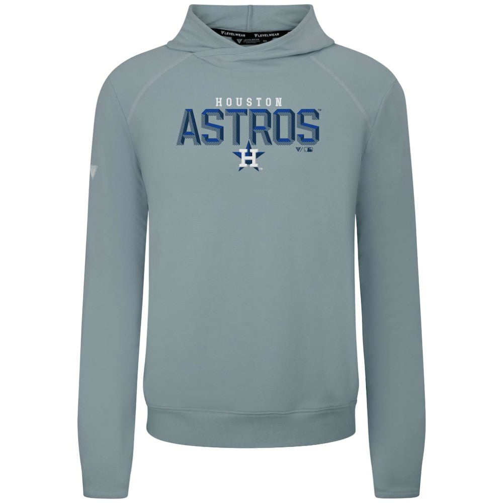 Houston Astros Levelwear Mandate Carve Tri-Blend Hoodie Gray