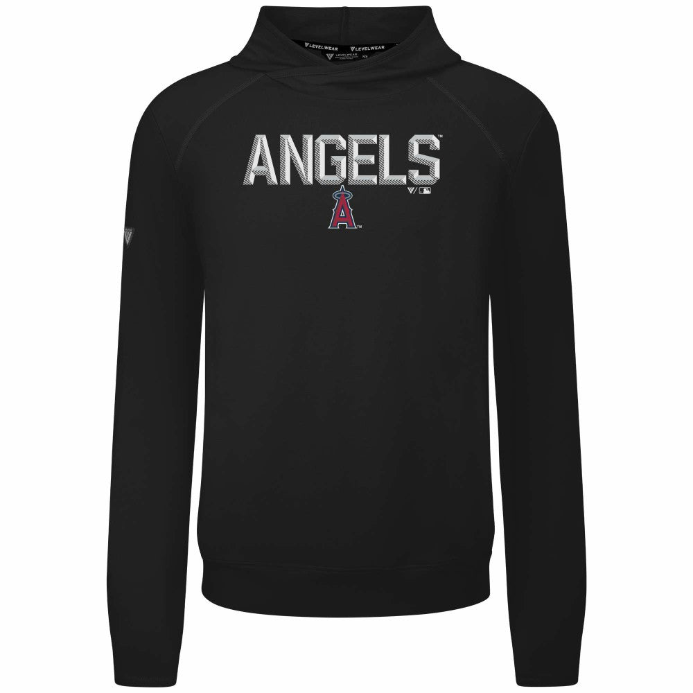 Los Angeles Angels Levelwear Mandate Carve Tri-Blend Hoodie Black