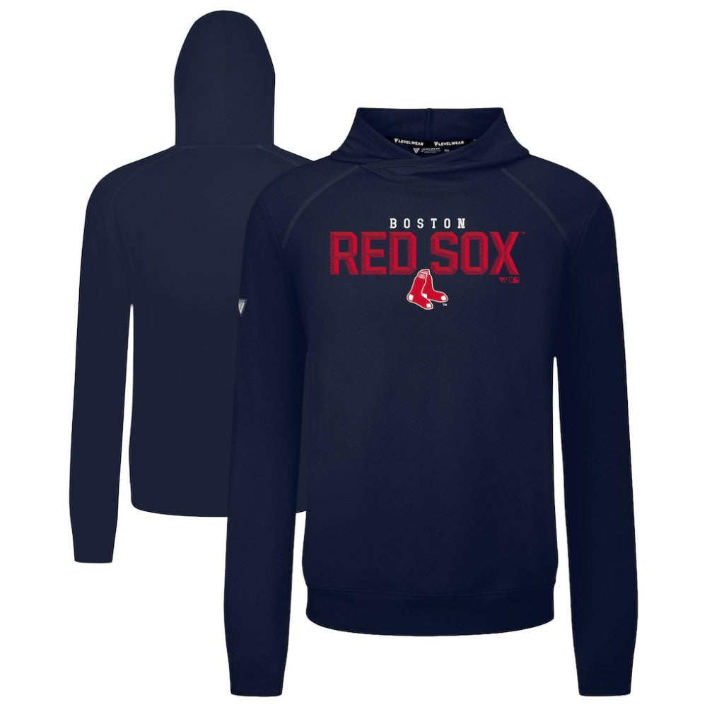 Boston Red Sox Levelwear Mandate Carve Tri-Blend Hoodie Navy