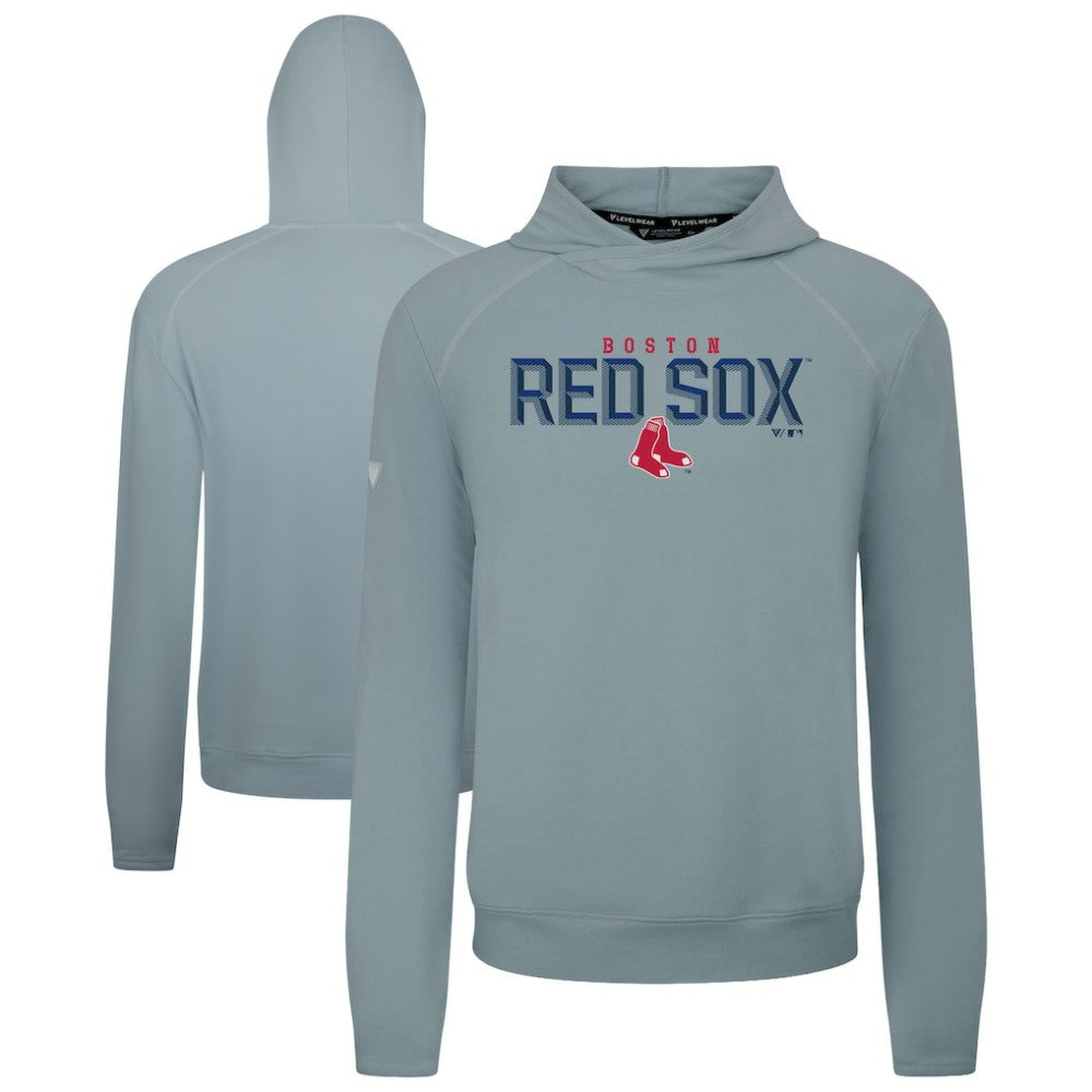 Boston Red Sox Levelwear Mandate Carve Tri-Blend Hoodie Gray