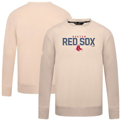 Boston Red Sox Levelwear Mandate Carve Tri-Blend Sweatshirt Khaki