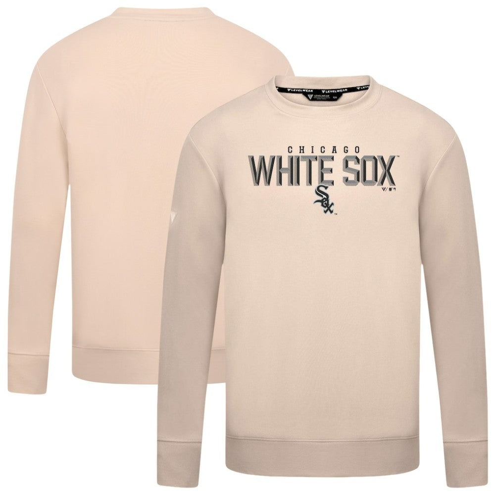 Chicago White Sox Levelwear Mandate Carve Tri-Blend Sweatshirt Khaki