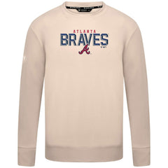 Atlanta Braves Levelwear Mandate Carve Tri-Blend Sweatshirt Khaki