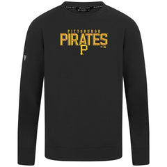 Pittsburgh Pirates Levelwear Mandate Carve Tri-Blend Sweatshirt Black