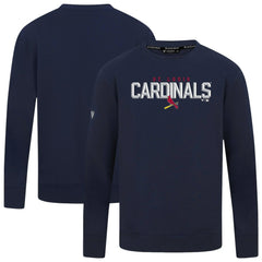 St. Louis Cardinals Levelwear Mandate Carve Tri-Blend Sweatshirt Navy
