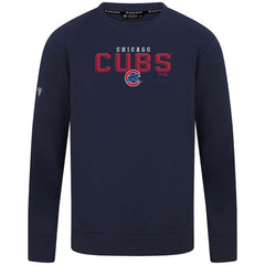 Chicago Cubs Levelwear Mandate Carve Tri-Blend Sweatshirt Navy