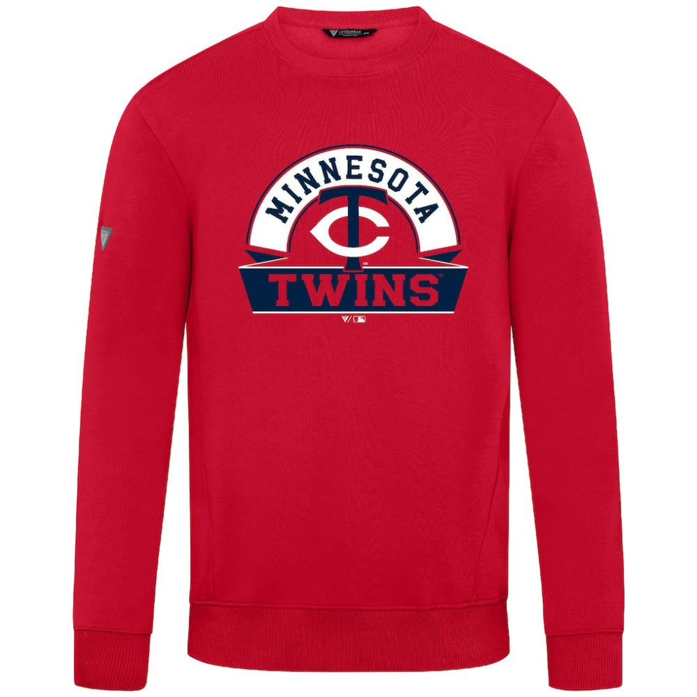 Minnesota Twins Levelwear Zane Banner Arch Sweatshirt Red