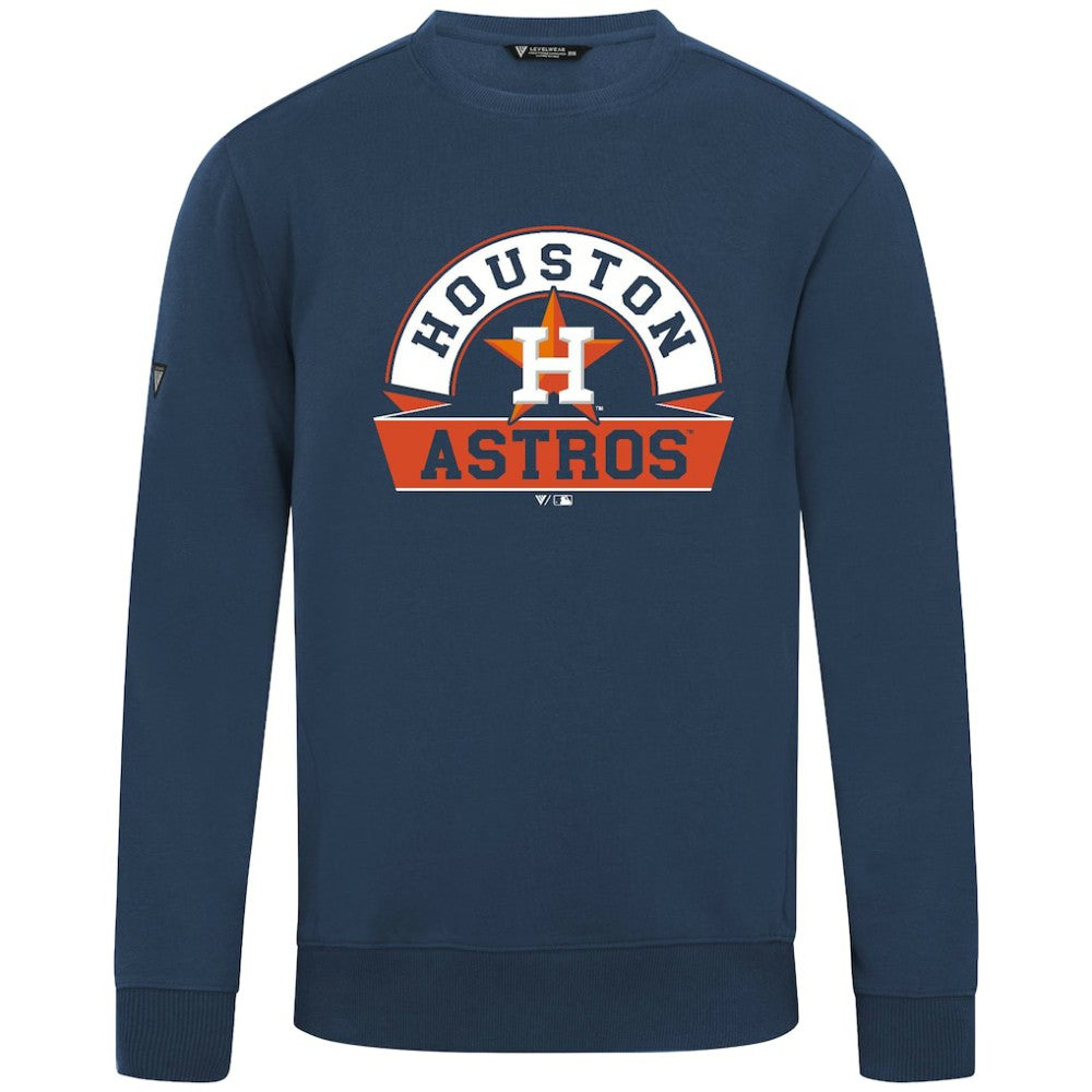 Houston Astros Levelwear Zane Banner Arch Sweatshirt Navy