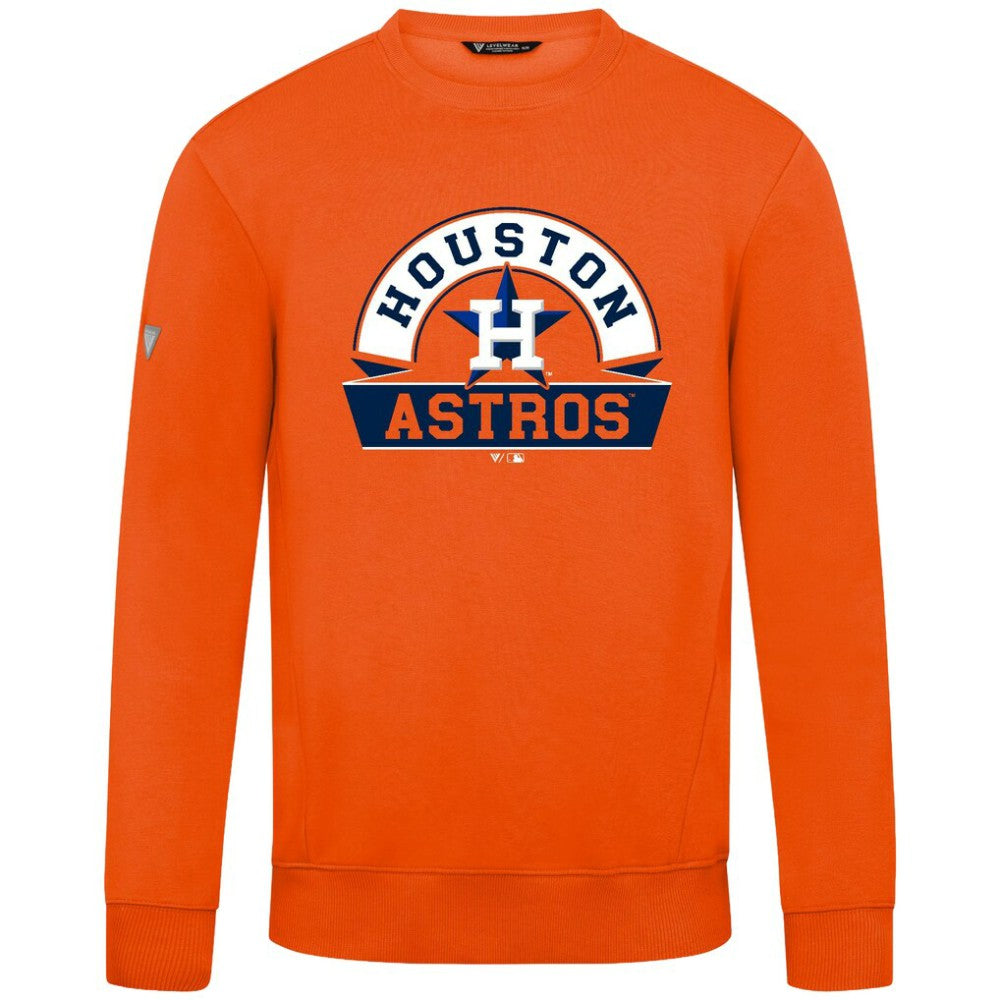 Houston Astros Levelwear Zane Banner Arch Sweatshirt Orange