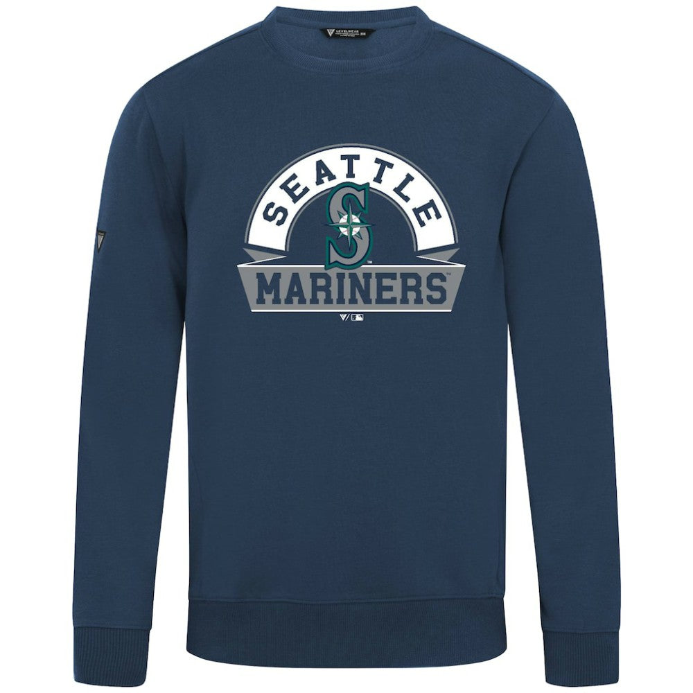 Seattle Mariners Levelwear Zane Banner Arch Sweatshirt Navy