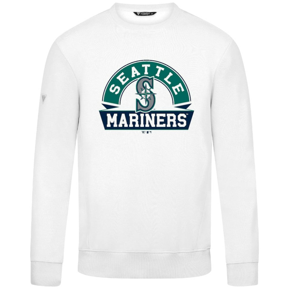 Seattle Mariners Levelwear Zane Banner Arch Sweatshirt White