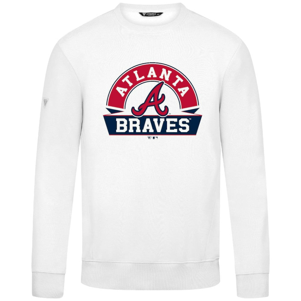 Atlanta Braves Levelwear Zane Banner Arch Sweatshirt White