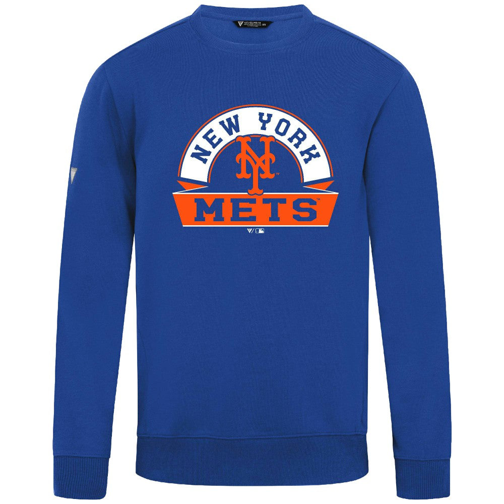New York Mets Levelwear Zane Banner Arch Sweatshirt Royal