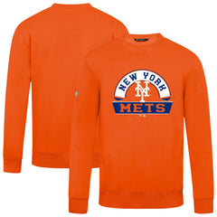 New York Mets Levelwear Zane Banner Arch Sweatshirt Orange