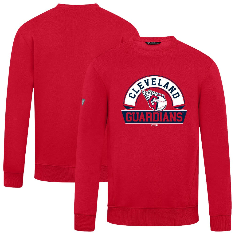 Cleveland Guardians Levelwear Zane Banner Arch Sweatshirt Red