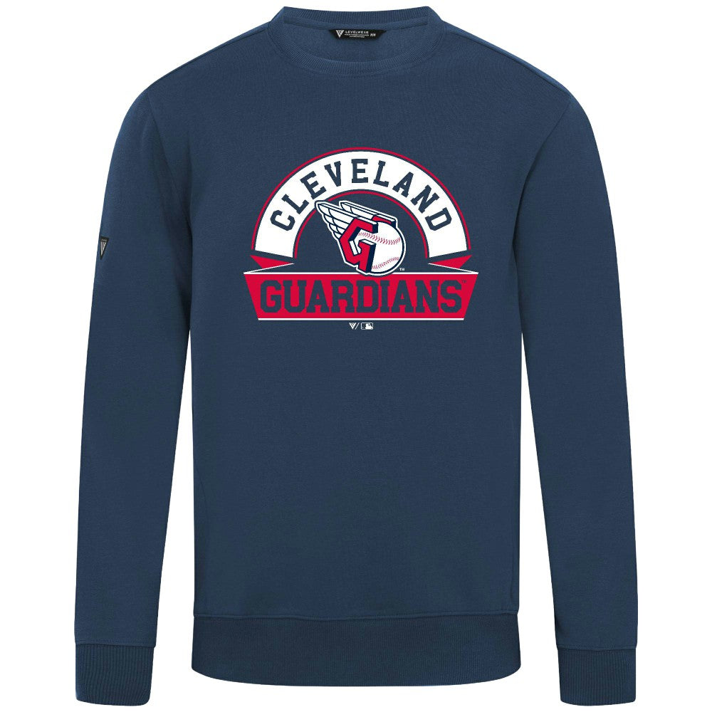 Cleveland Guardians Levelwear Zane Banner Arch Sweatshirt Navy