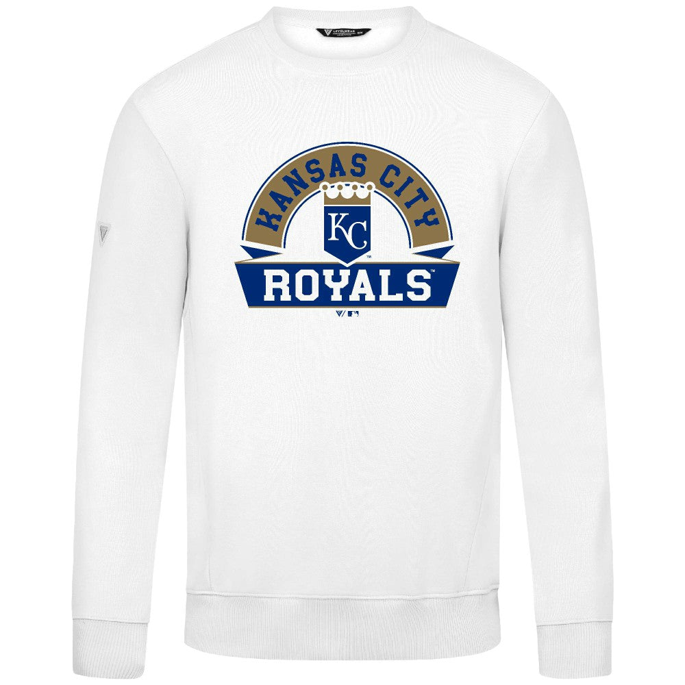 Kansas City Royals Levelwear Zane Banner Arch Sweatshirt White