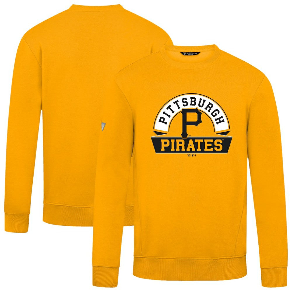 Pittsburgh Pirates Levelwear Zane Banner Arch Sweatshirt Gold