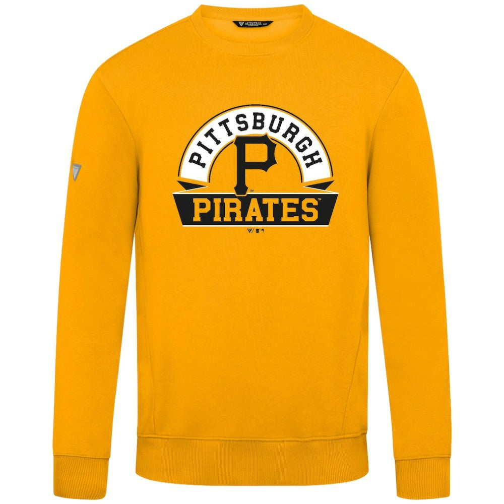 Pittsburgh Pirates Levelwear Zane Banner Arch Sweatshirt Gold