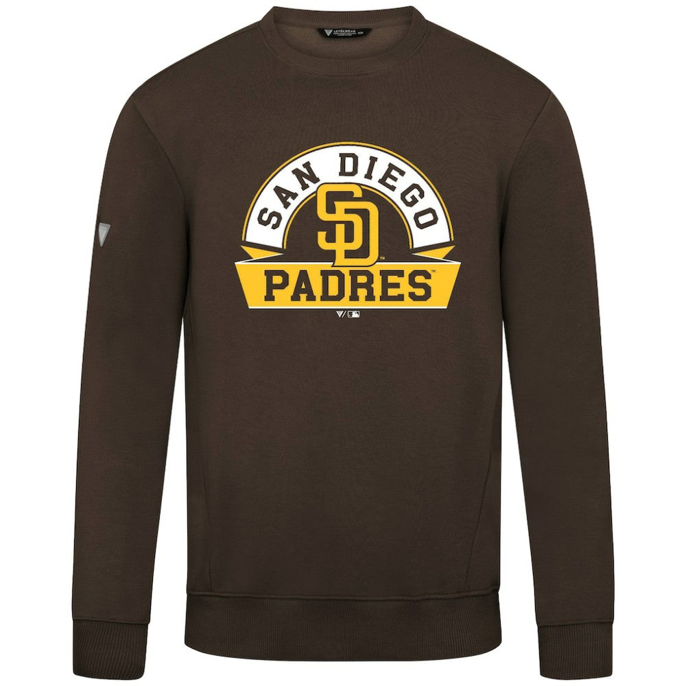 San Diego Padres Levelwear Zane Banner Arch Sweatshirt Brown