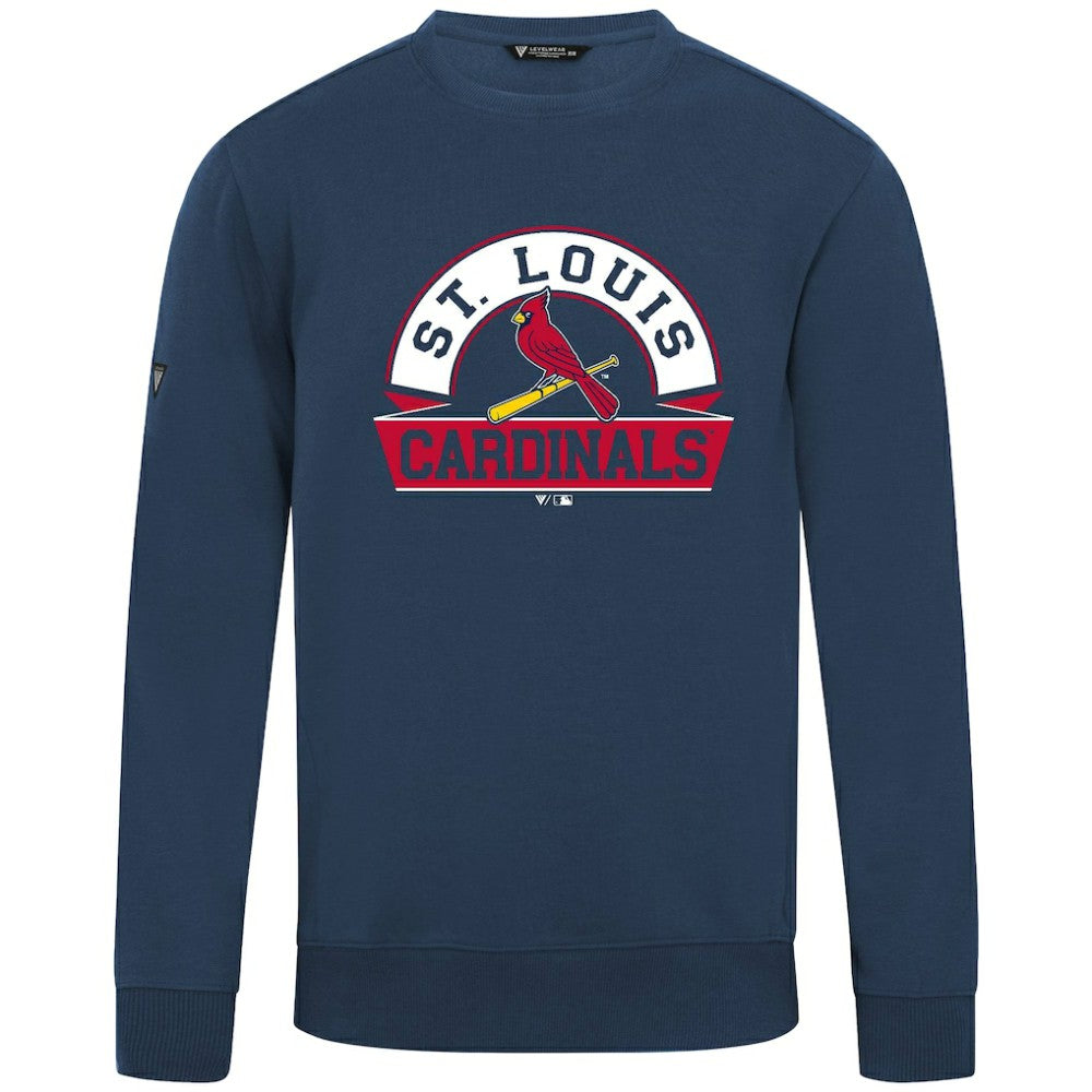 St. Louis Cardinals Levelwear Zane Banner Arch Sweatshirt Navy