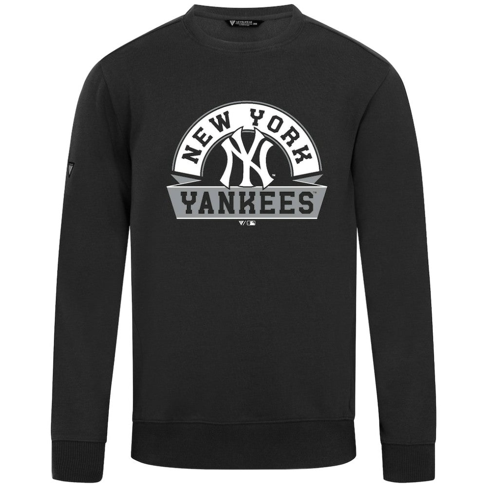 New York Yankees Levelwear Zane Banner Arch Sweatshirt Black