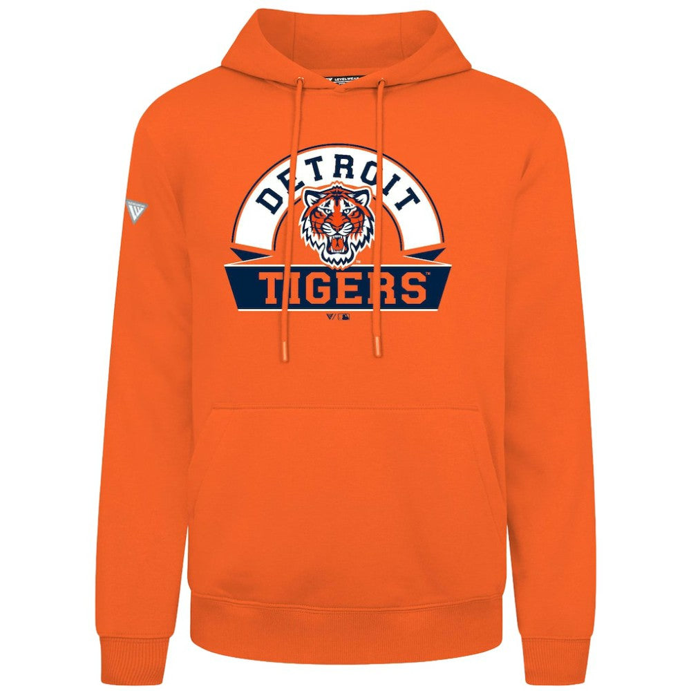 Detroit Tigers Levelwear Podium Banner Arch Hoodie Orange