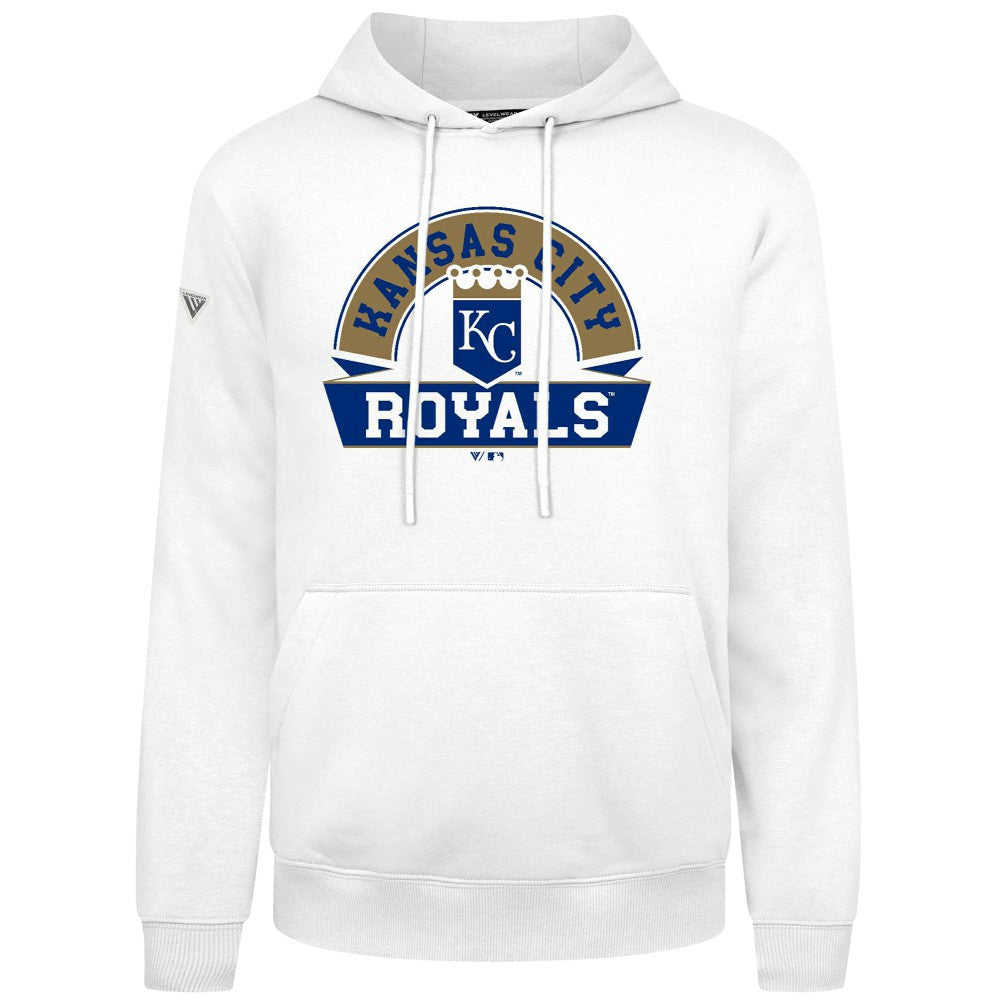 Kansas City Royals Levelwear Podium Banner Arch Hoodie White