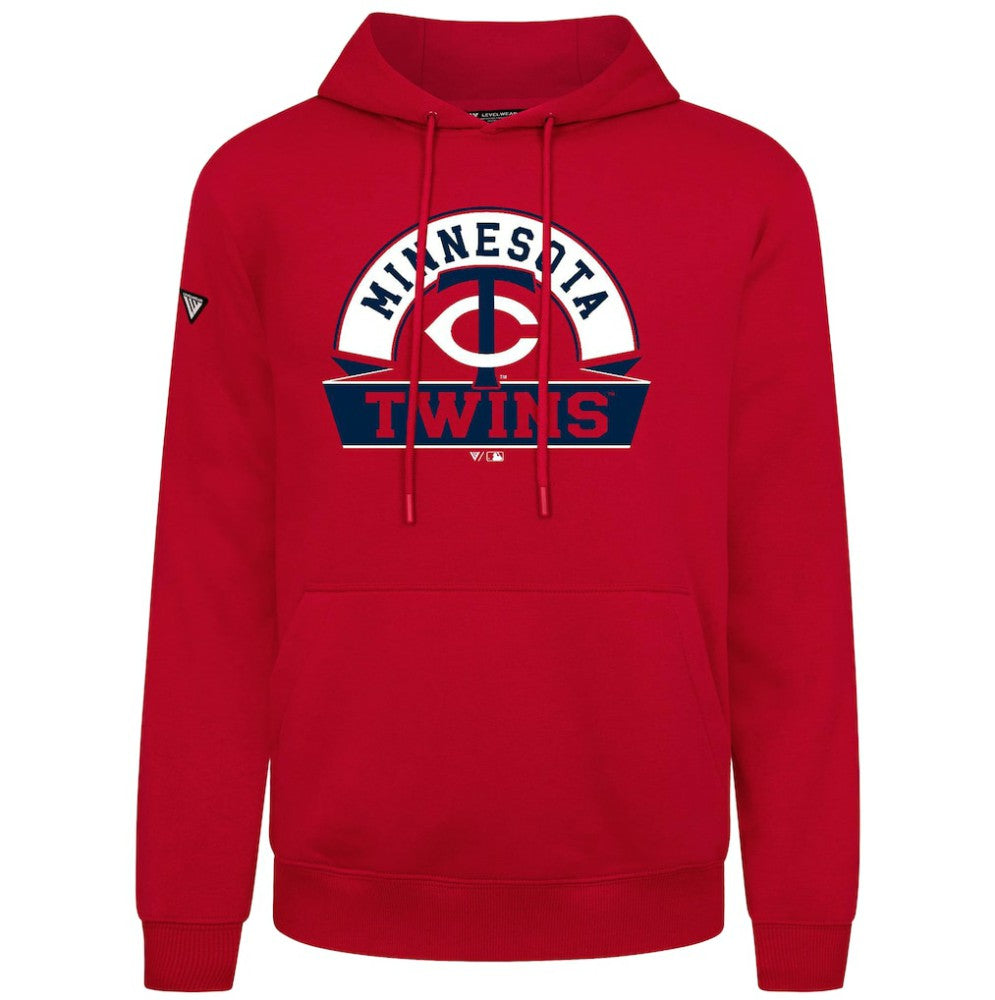 Minnesota Twins Levelwear Podium Banner Arch Hoodie Red