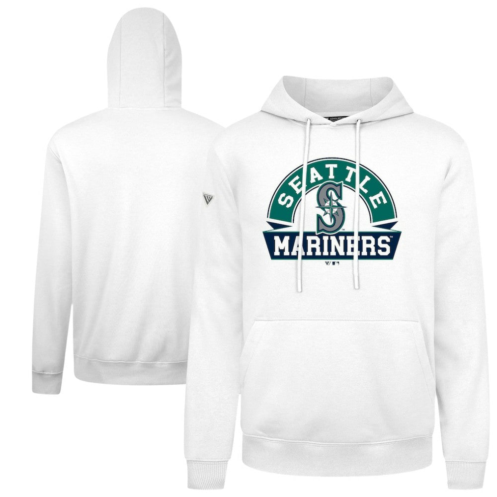 Seattle Mariners Levelwear Podium Banner Arch Hoodie White