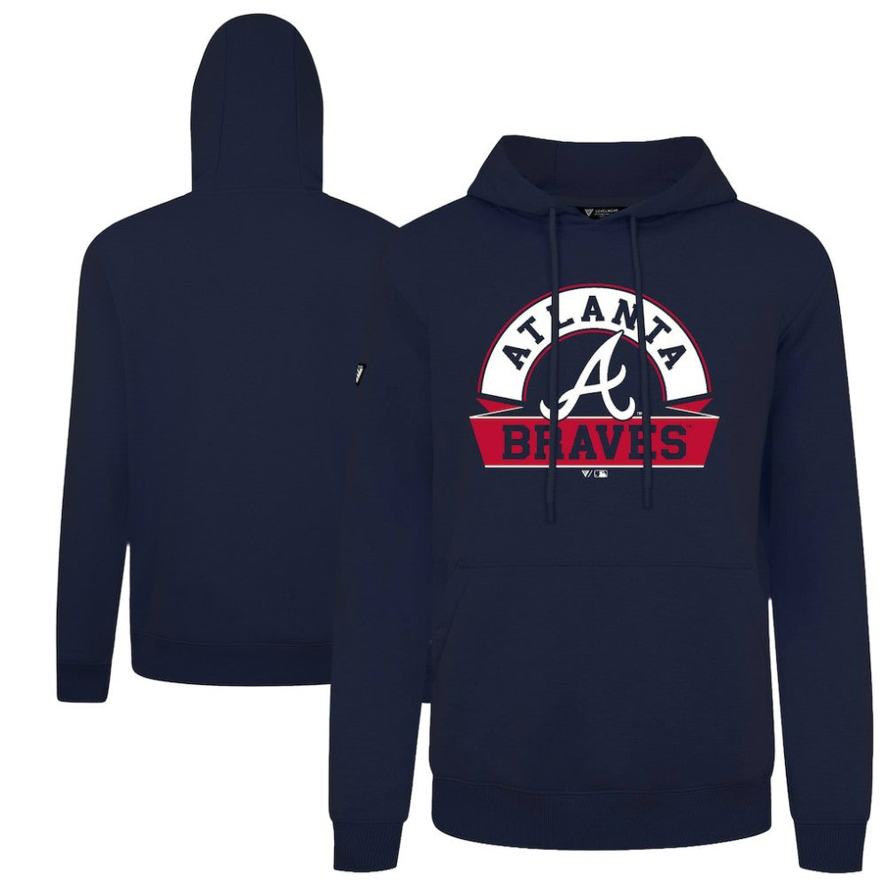 Atlanta Braves Levelwear Podium Banner Arch Hoodie Navy