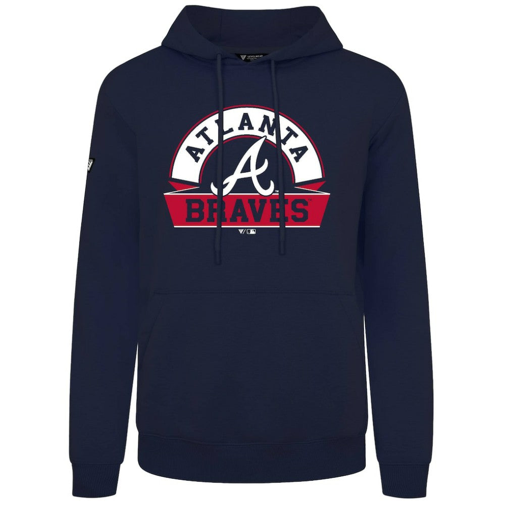 Atlanta Braves Levelwear Podium Banner Arch Hoodie Navy