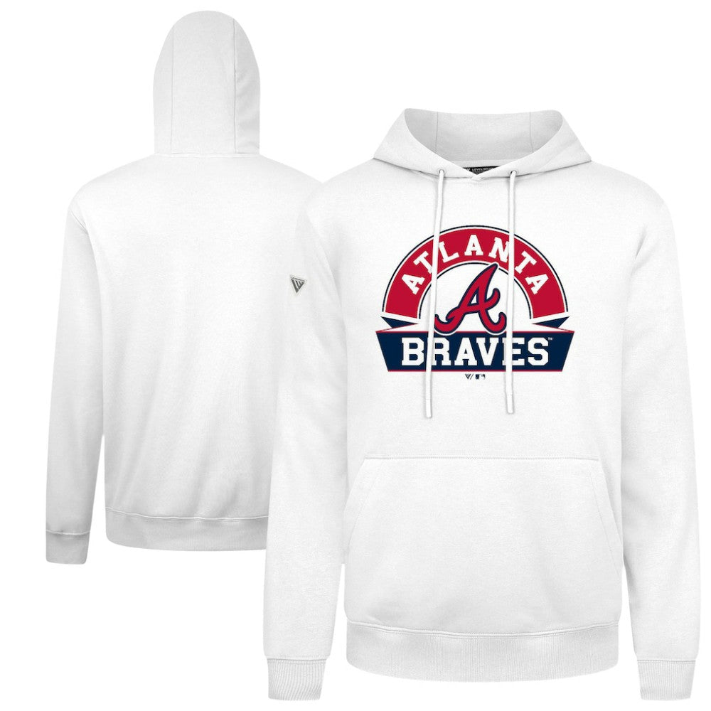 Atlanta Braves Levelwear Podium Banner Arch Hoodie White