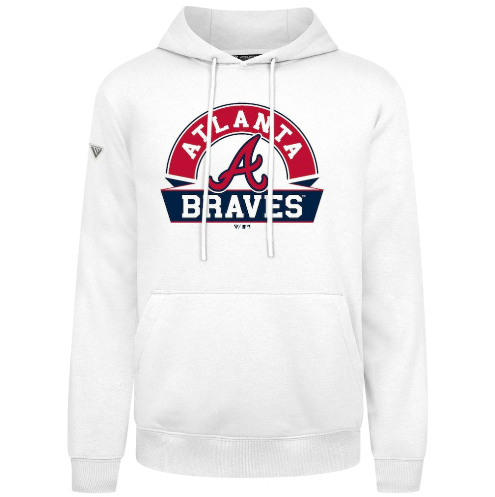 Atlanta Braves Levelwear Podium Banner Arch Hoodie White